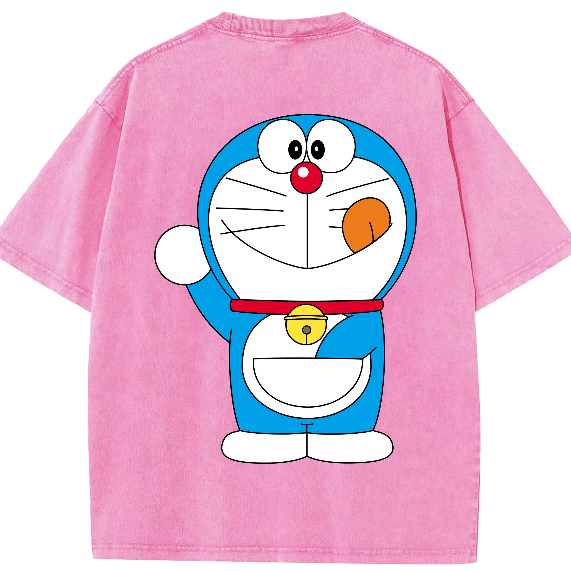 （画像用） ドラえもん Doraemon 綿100% ヴィンテージ風 半袖Tシャツ（背面プリント）